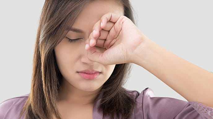 Asian women in purple robes