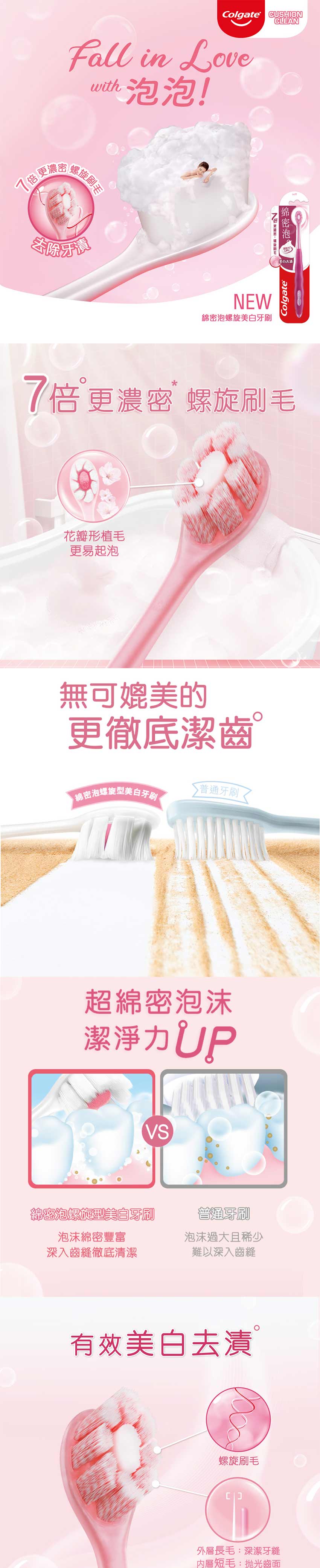 高露潔綿密泡の備長炭抗菌牙刷