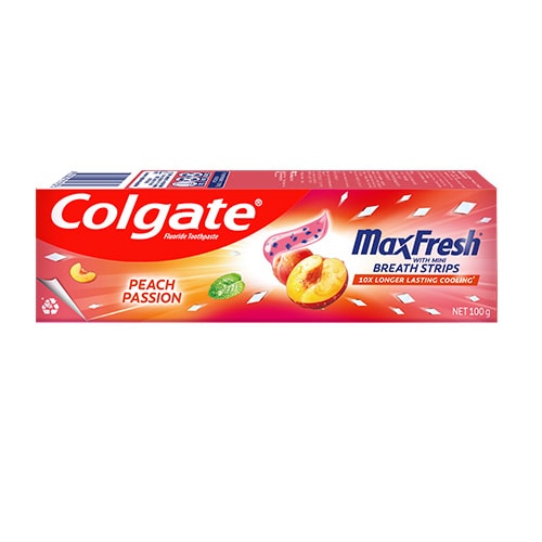 高露潔清甜白桃味閃片牙膏 (橫)