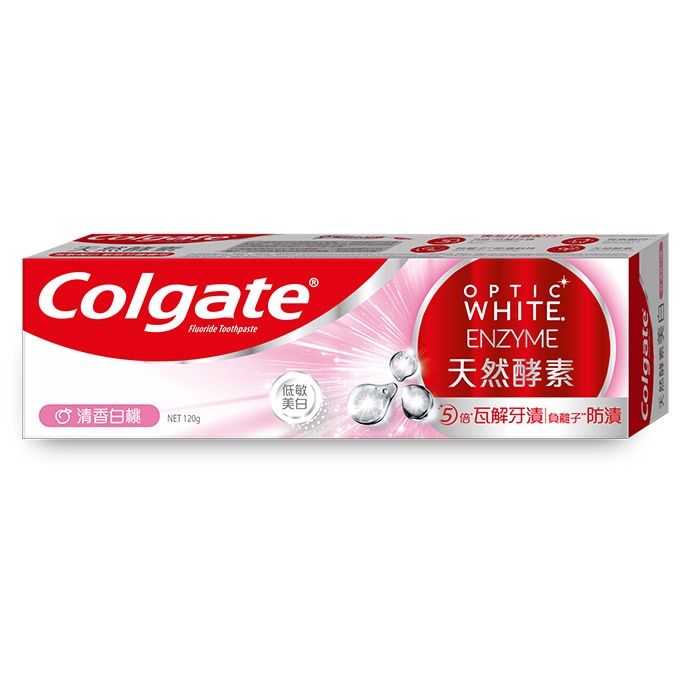 高露潔® 光感·白酵素美白白桃牙膏